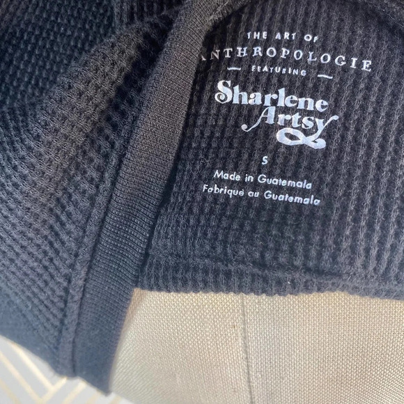 Anthropologie Sharlene Perkins Visions Of Change Top Graphic Thermal Size Small - Picture 10 of 11